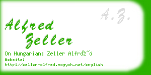 alfred zeller business card